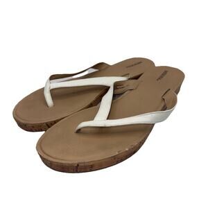 Size 11 - Women’s Merona Sandals White/Tan
